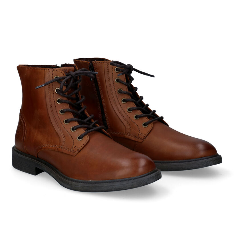 Jack & Jones Karl Leather Cognac Bottines in leer (296663)