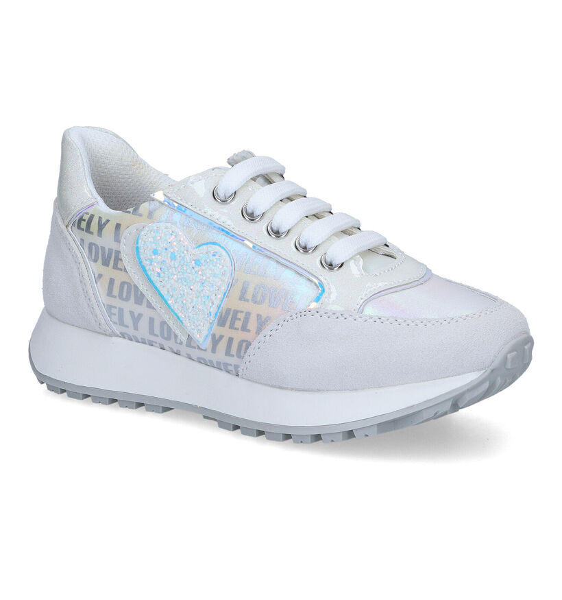 Asso Baskets basses en Blanc pour filles (304982) - pour semelles orthopédiques