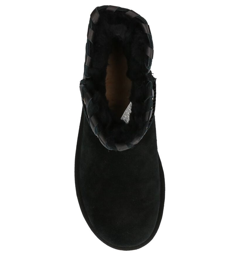 Zwarte Korte Boots UGG Aidah Mini in daim (200146)