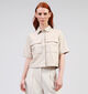 Vero Moda Dina Chemise courte en Beige pour femmes (352133)