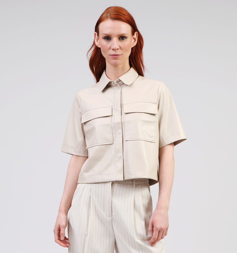 Vero Moda Dina Chemise courte en Beige pour femmes (352133)