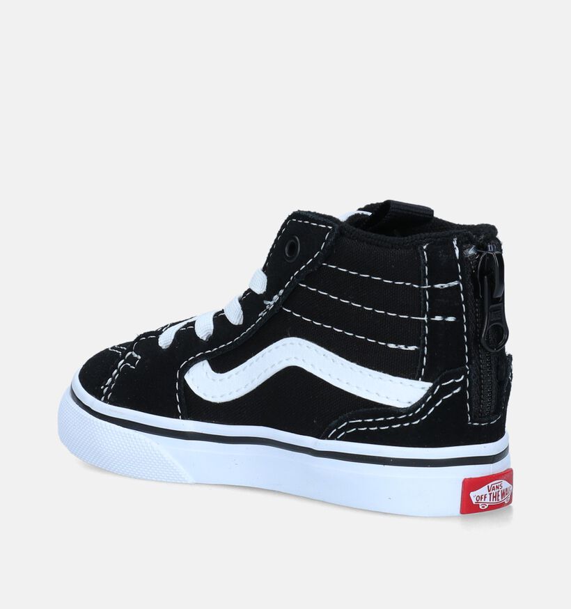 Vans Filmore TD Hi Zip Zwarte Babysneakers voor jongens, meisjes (336501)