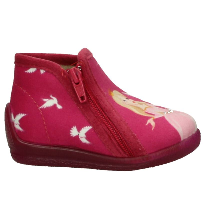 Roze Bellamy Pepita Pantoffeltjes in stof (206406)