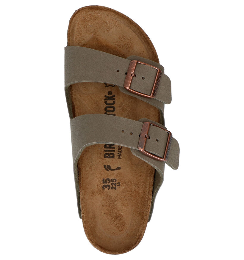 Birkenstock Arizona Birko Flor Zwarte Slippers voor jongens (338071)