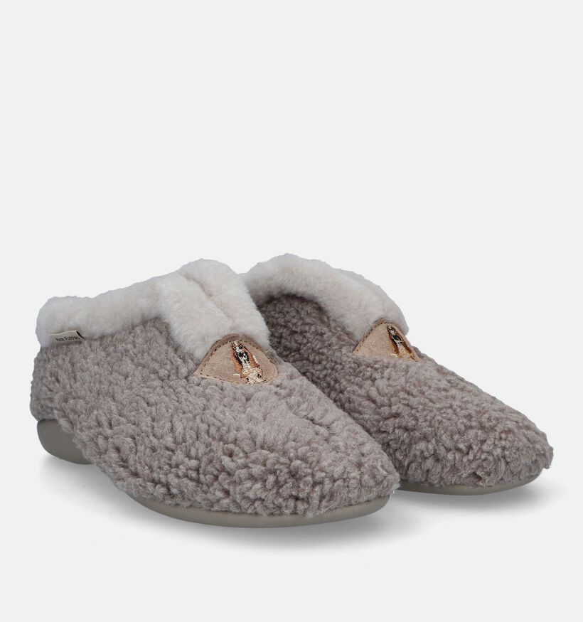 Hush Puppies Orge Pantoufles en Taupe pour femmes (329607)