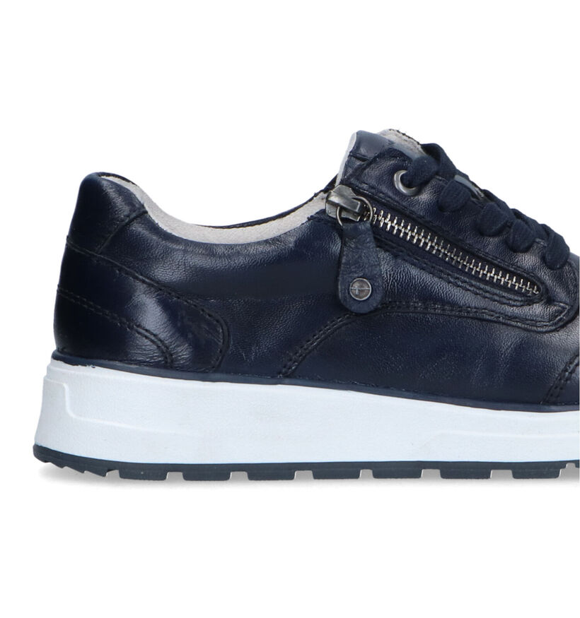 Tamaris Comfort Blauwe Veterschoenen voor dames (323039) - geschikt voor steunzolen