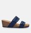 Scholl Michelle 2 Straps Blauwe Muiltjes voor dames (336782)