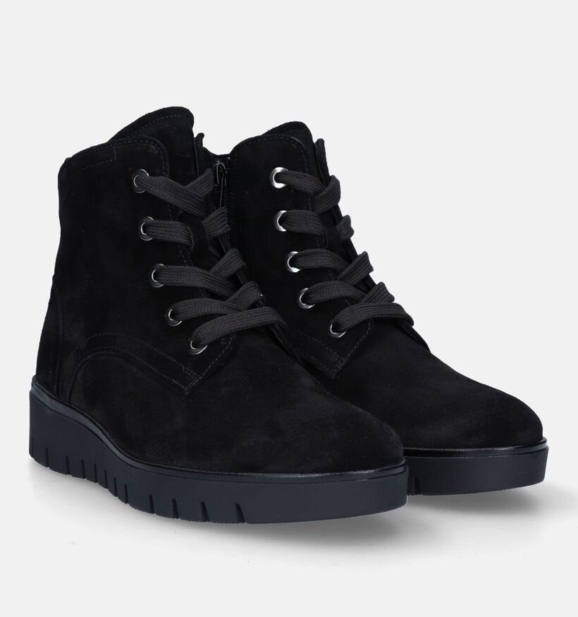 Comfort Boots à lacets en Noir pour femmes (331186) - pour semelles orthopédiques