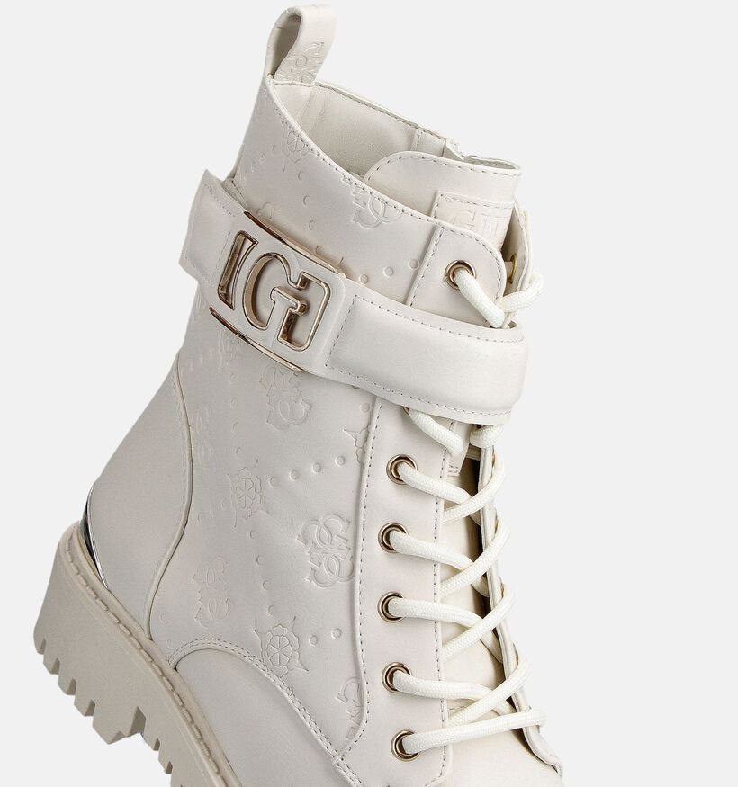 Guess Oranda Boots à lacets en Écru pour femmes (359540)