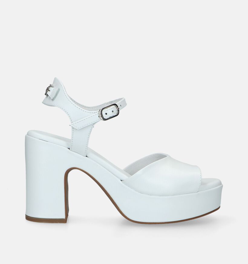 NeroGiardini Witte Plateausandalen voor dames (339540)