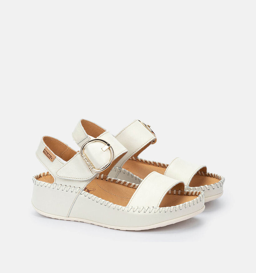 Pikolinos Marina Sandales compens&eacute;es en &Eacute;cru pour femmes (370535)