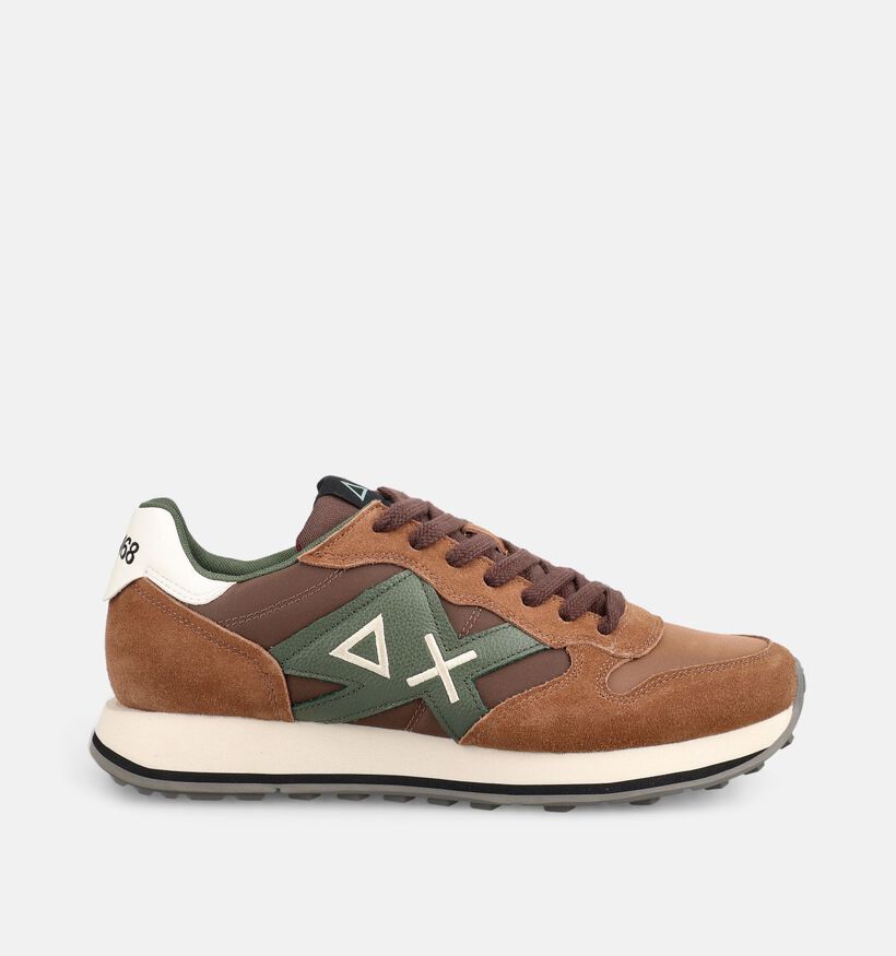 Sun68 Jaki Bicolor 2.0 Chaussures plates en Marron pour hommes (379404) - pour semelles orthop&eacute;diques