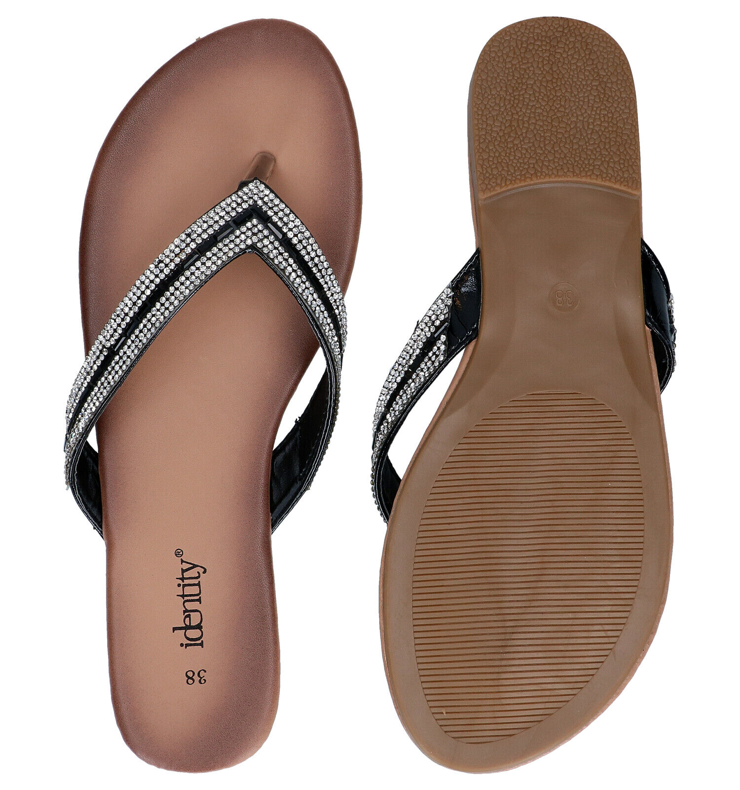 Zwarte teenslippers cheap