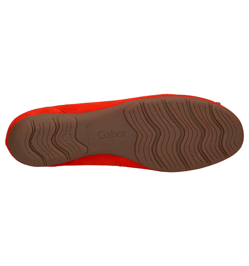 Gabor Hovercraft Ballerines en Rouge en daim (271496)