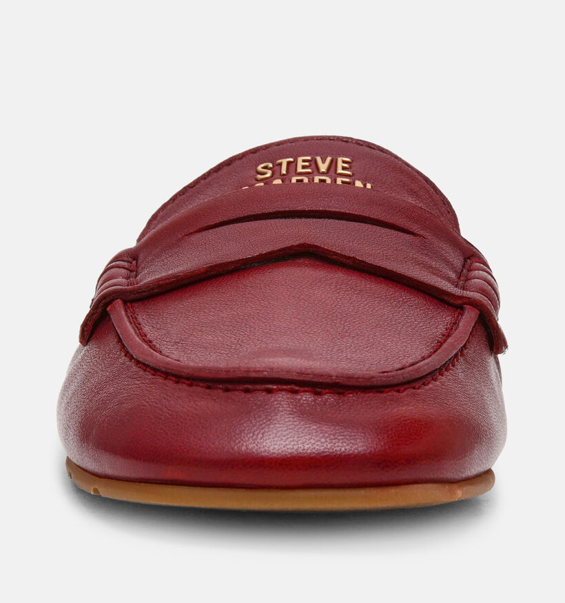 Steve Madden Newbury Chaussures plates en Rouge fonc&eacute; pour femmes (378156)