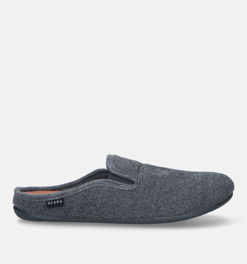 Scapa Pantoufles ouvertes en Gris foncé pour hommes (333391) - pour semelles orthopédiques