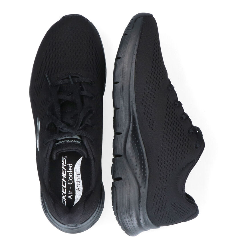 Skechers Arch Fit Big Appeal Zwarte Sneakers voor dames (310636) - geschikt voor steunzolen