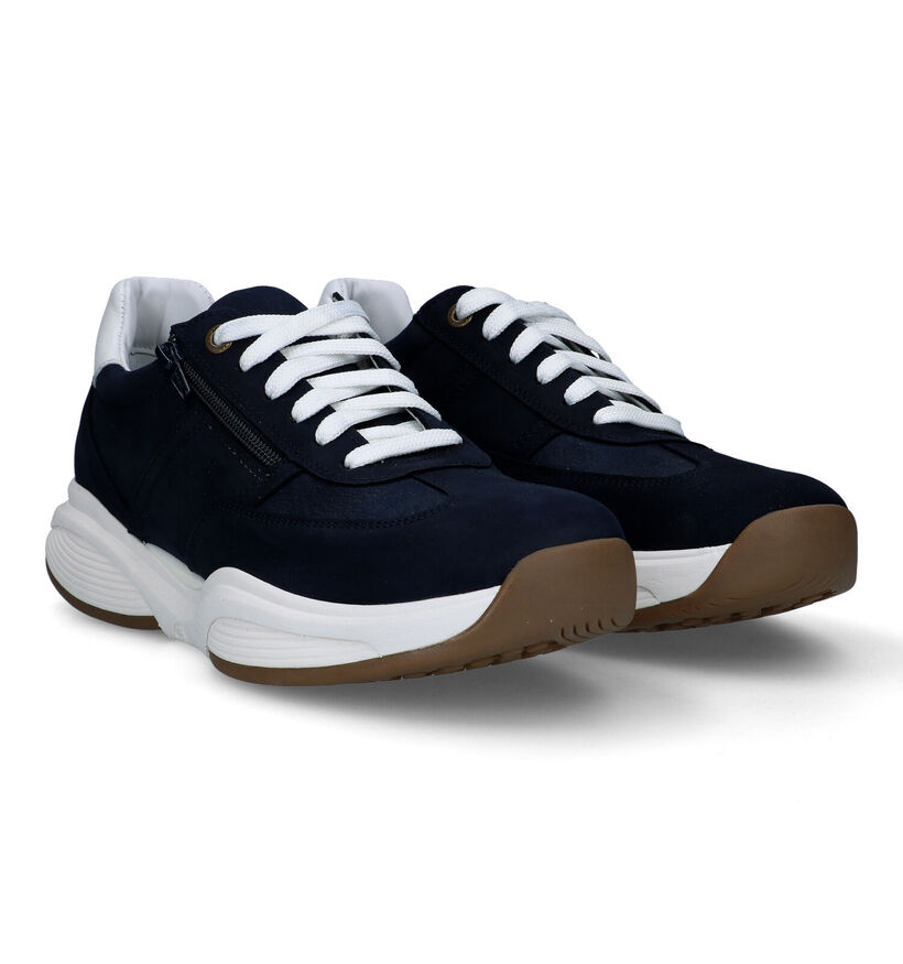 Xsensible SWX4 Blauwe Sneakers in nubuck (324834)