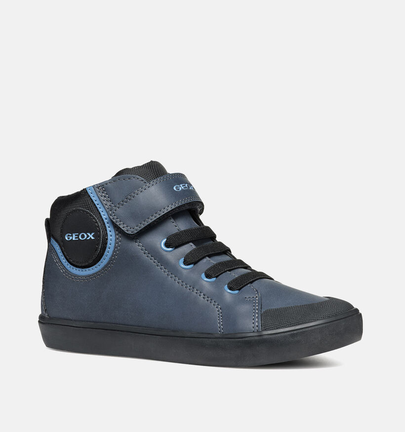 Geox Gisli Chaussures hautes en Bleu foncé/Noir pour garçons (360360) - pour semelles orthopédiques
