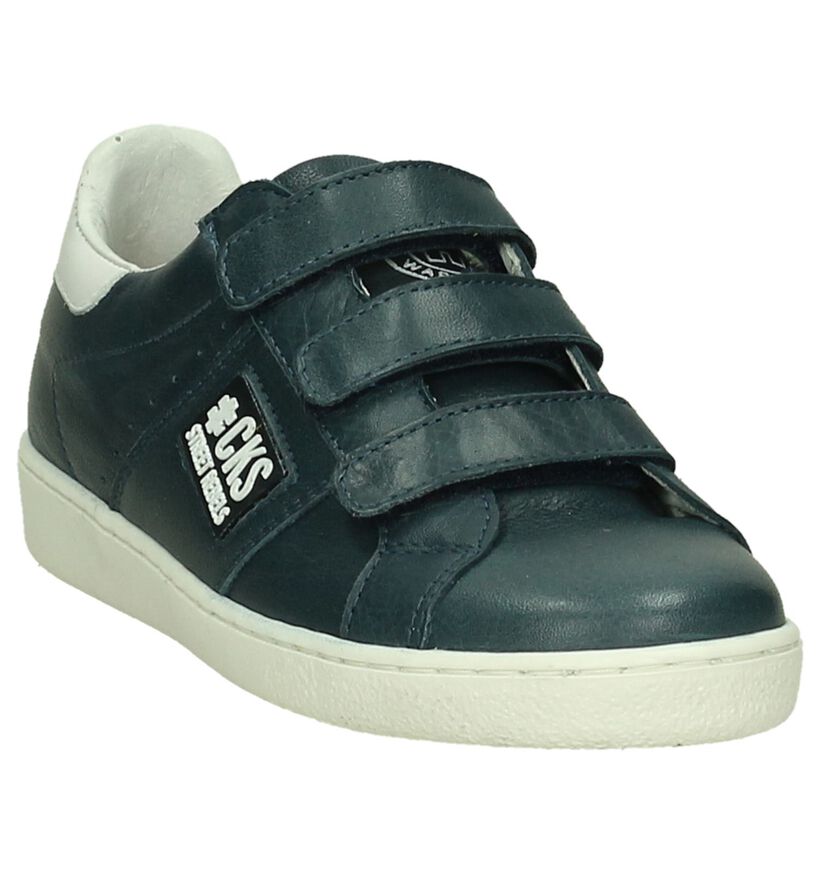 Donker Blauwe Velcro Sneakers Cks Cobrie, , pdp