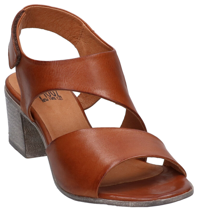 Miz Mooz Sonia Cognac Sandalen in leer (272232)