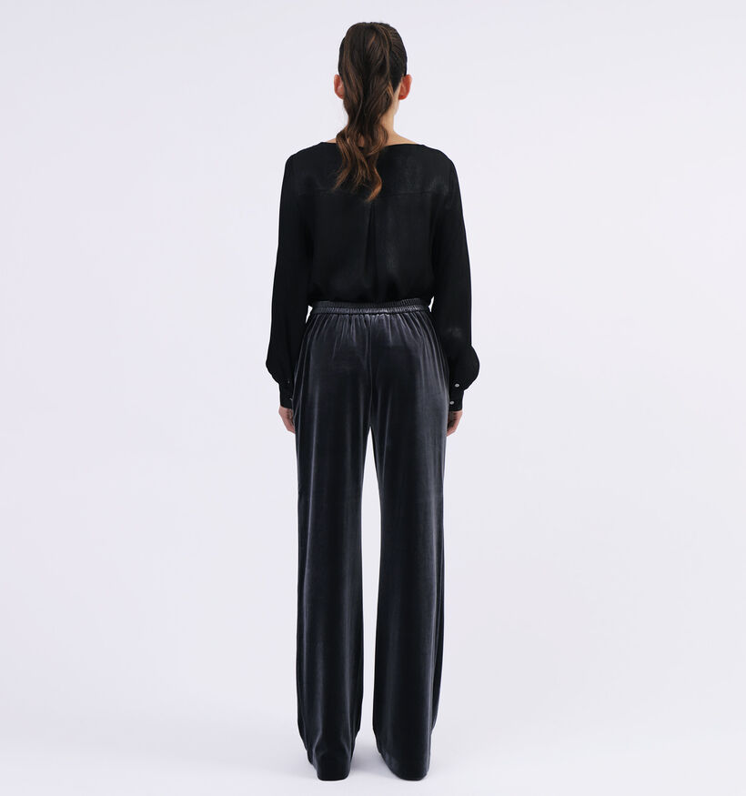 comma Grijze Glans Fluwele Broek (326497)