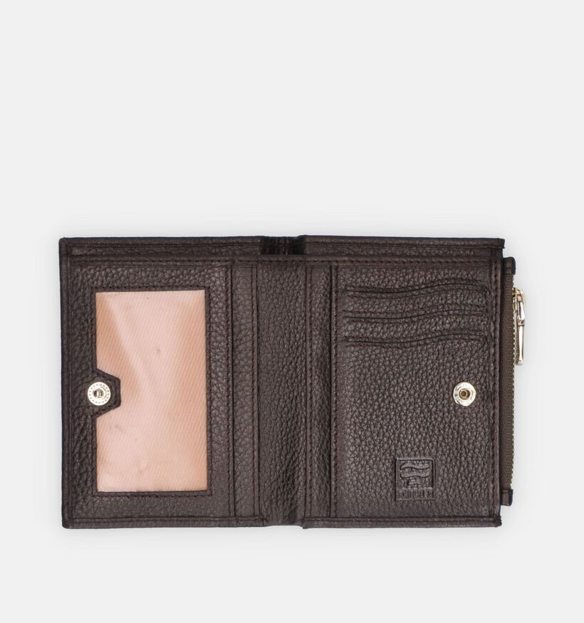 Crinkles Porte-monnaie zippé en Bronze pour femmes (340523)