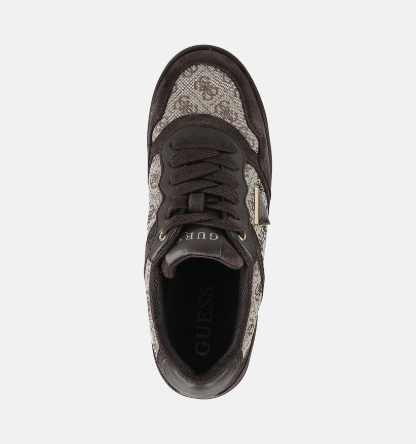 Guess Miram6 Donkerbruine Sneakers voor dames (375742) - geschikt voor steunzolen