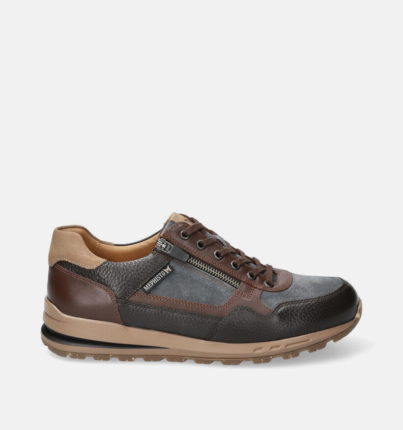 Mephisto Bradley Bruine Schoenen met Veter en Rits voor heren (378985) - geschikt voor steunzolen