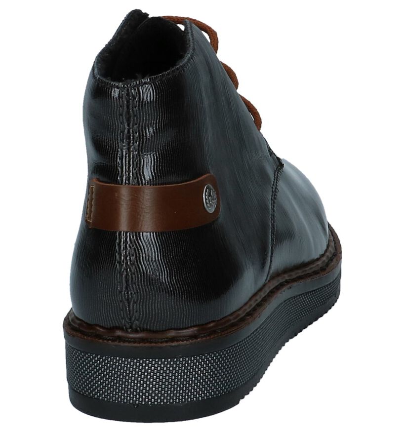 Rieker Bottillons en Gris foncé en cuir verni (222542)