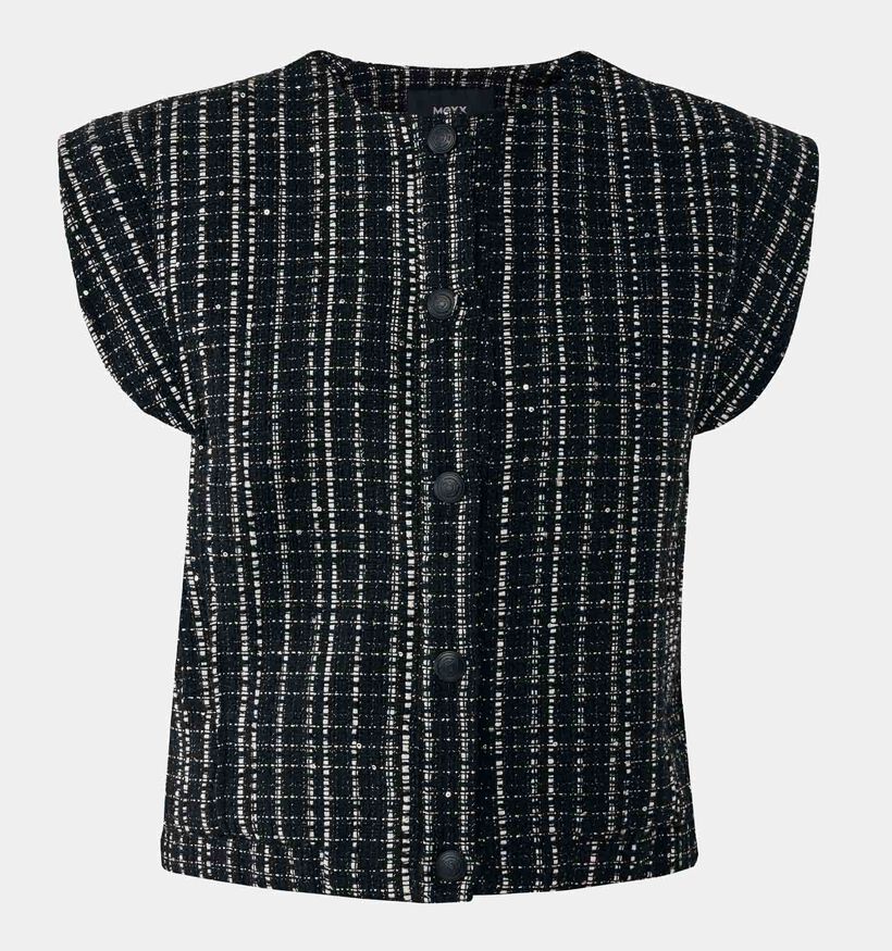 Mexx Sequins Twed Gilet en Noir pour femmes (362278)