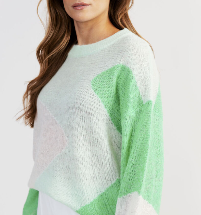 comma Groene Kleurrijke Trui (327312)