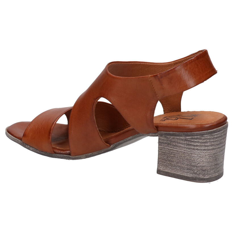 Miz Mooz Sonia Cognac Sandalen in leer (272232)