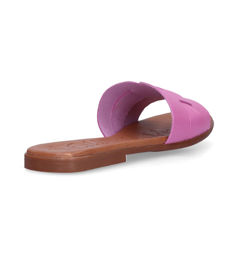 Oh My Sandals Nu-pieds plates en Rose fuchsia pour femmes (321773)