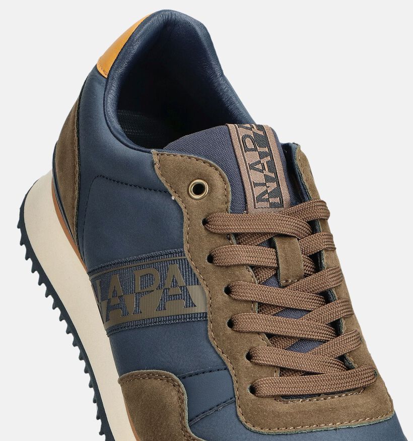 Napapijri Cosmos Blauwe/Groene Veterschoenen voor heren (362611) - geschikt voor steunzolen