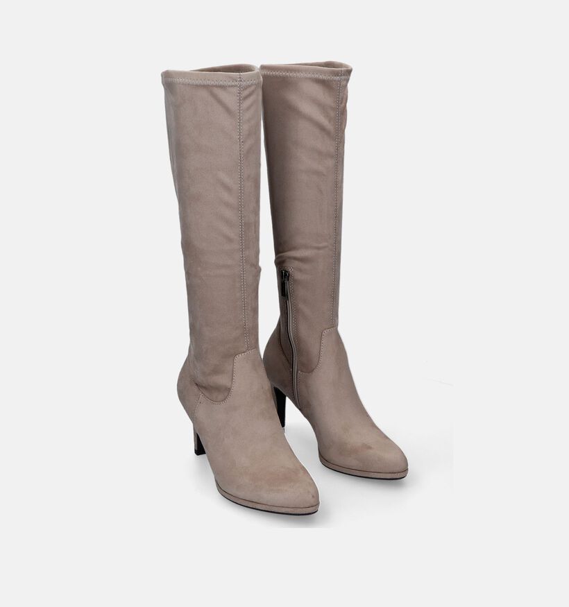 Tamaris Bottes hautes en Beige en textile (315467)