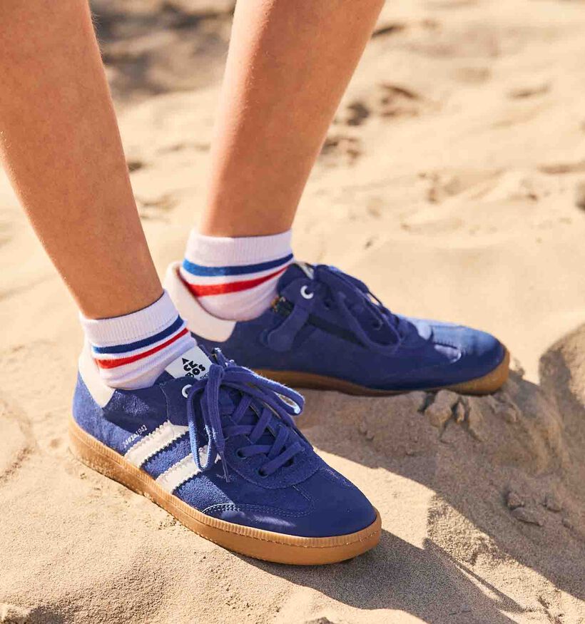 Acebos Chaussures à fermeture éclair/lacets en Bleu pour garçons (355510) - pour semelles orthopédiques