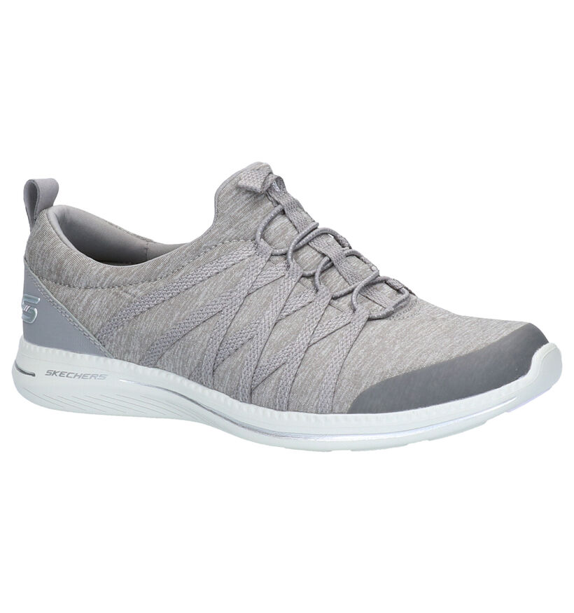 Skechers Grijze Sneakers in stof (264494)