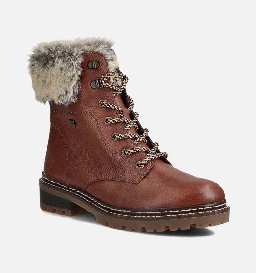 Remonte Boots à lacets en Cognac pour femmes (363558) - pour semelles orthopédiques