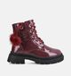 Milo & Mila Boots &agrave; lacets en Bordeaux pour filles (378696)