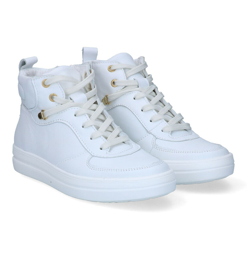 Solemade Zelda Witte Hoge Sneakers voor dames (305181) - geschikt voor steunzolen