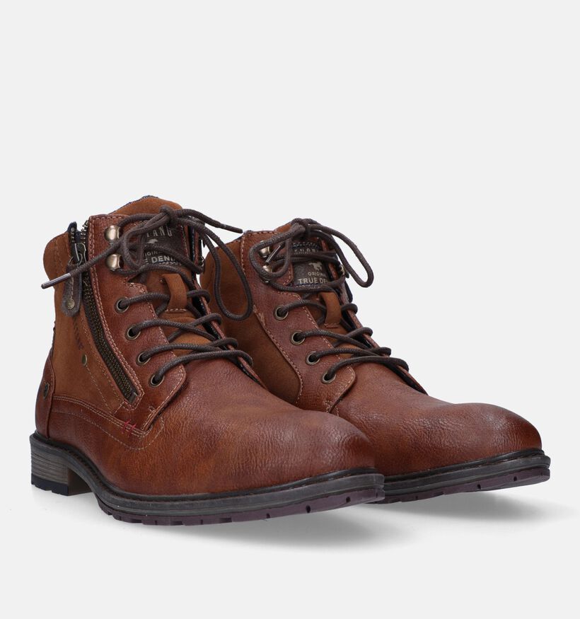 Mustang Boots à lacets en Cognac pour hommes (345477)