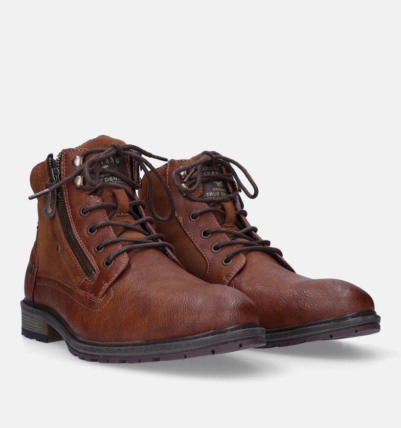 Mustang Boots à lacets en Cognac pour hommes (329588)