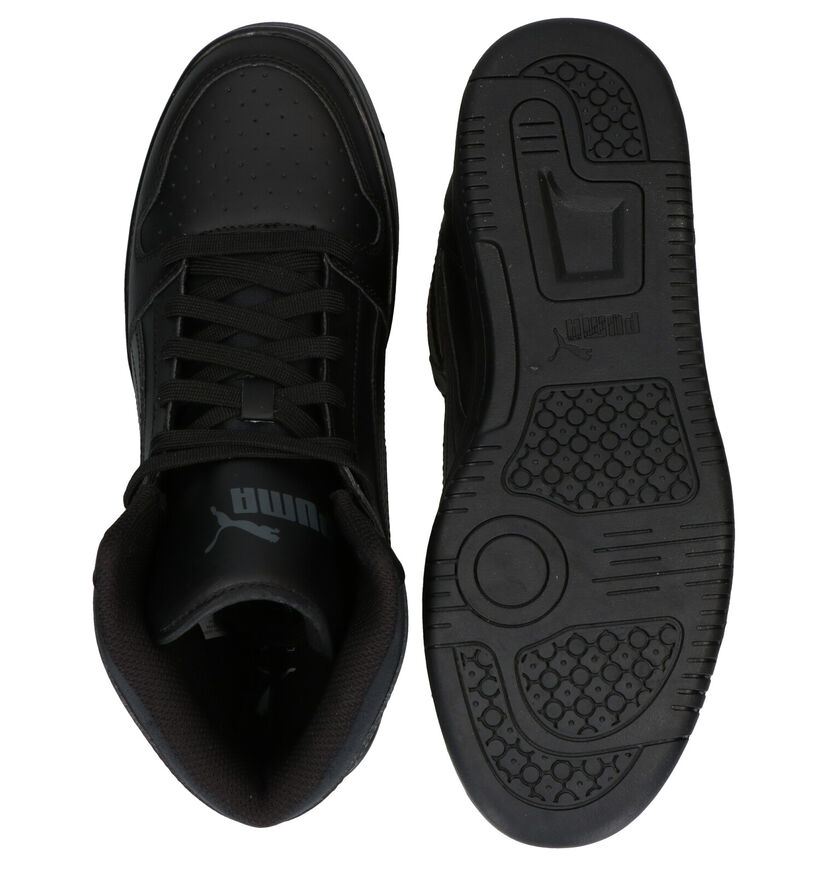 Puma Rebound Layup SL Baskets en Noir en simili cuir (307174)