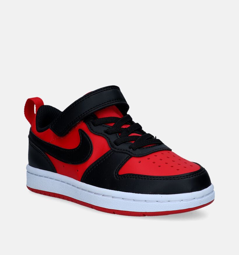 Nike Court Borough Zwarte Sneakers voor jongens, meisjes (357233) - geschikt voor steunzolen