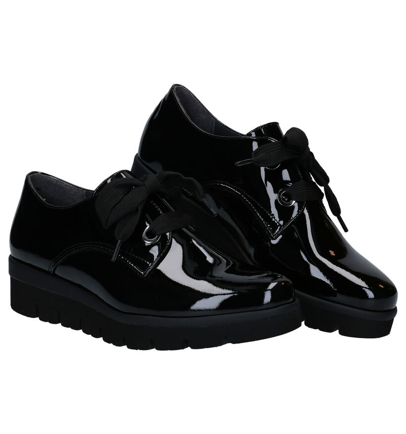 Gabor OptiFit Chaussures à lacets en Noir en verni (282311)
