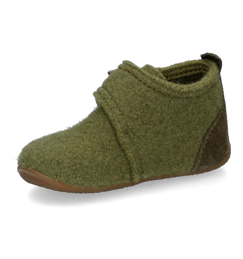 Living Kitzbühel Pantoufles pour bébé en Vert kaki pour garçons (331703)