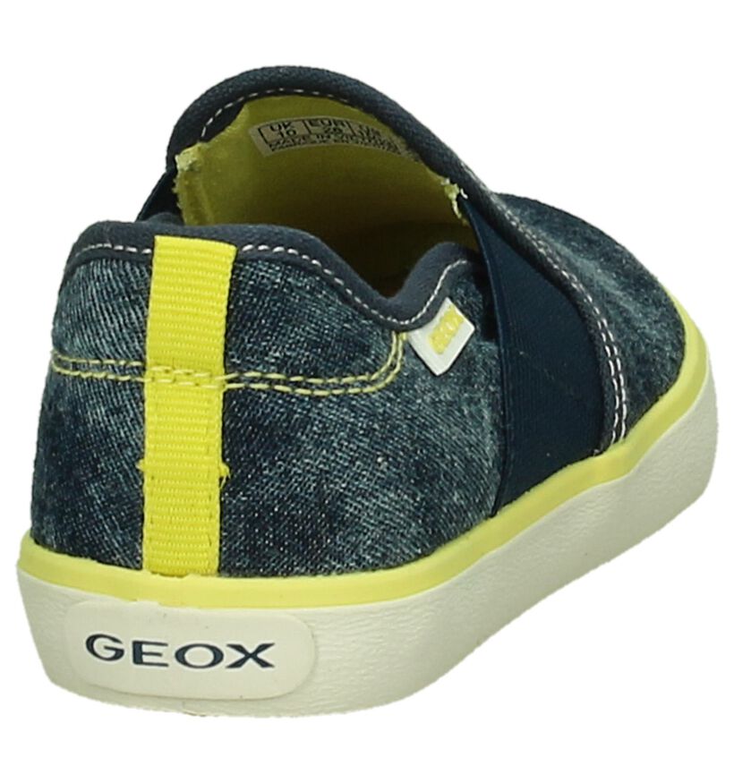 Geox Baskets slip-on en Bleu foncé en textile (190645)