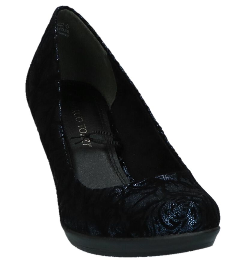 Marco Tozzi Escarpins classique en Bleu foncé en textile (222083)