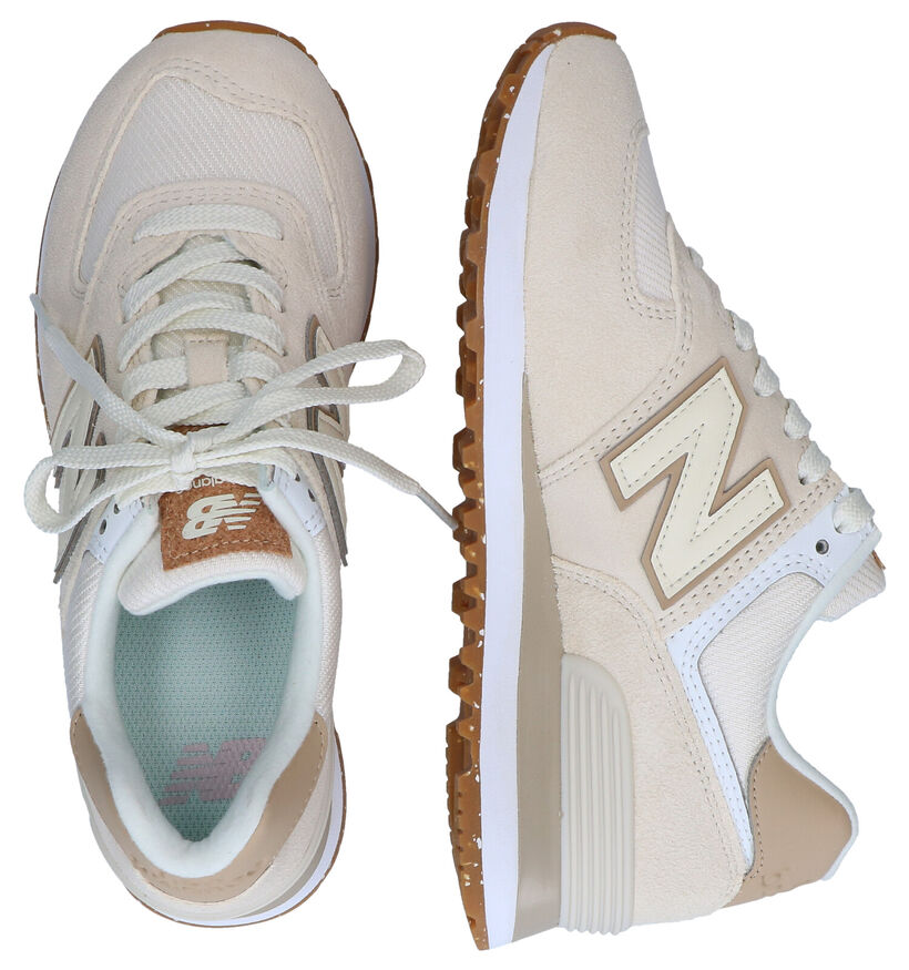 New Balance WL 574 Baskets en Vert pour femmes (349411) - pour semelles orthopédiques